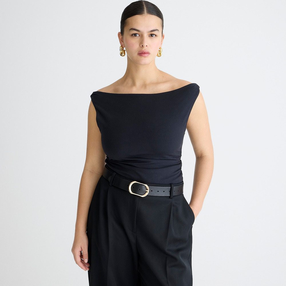 J.Crew Off-the-shoulder tank top in stretch cotton blend S